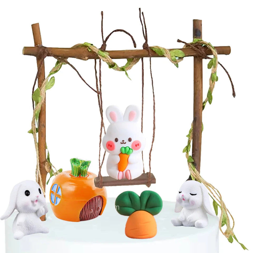 Jungle Animal Cake Topper Set for Kids Party-0