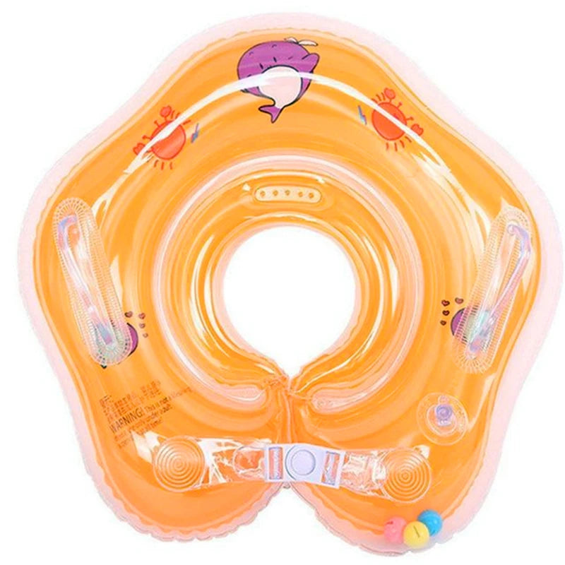 Inflatable Circle Toy Swimming Pool Baby Neck Swimming Ring Tube Baby Float Ring Infant Newborn Bathing Hammock Toy for Ki