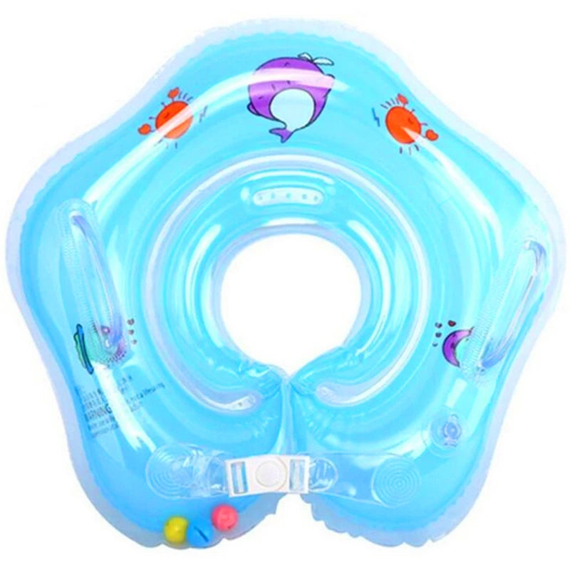 Inflatable Circle Toy Swimming Pool Baby Neck Swimming Ring Tube Baby Float Ring Infant Newborn Bathing Hammock Toy for Ki