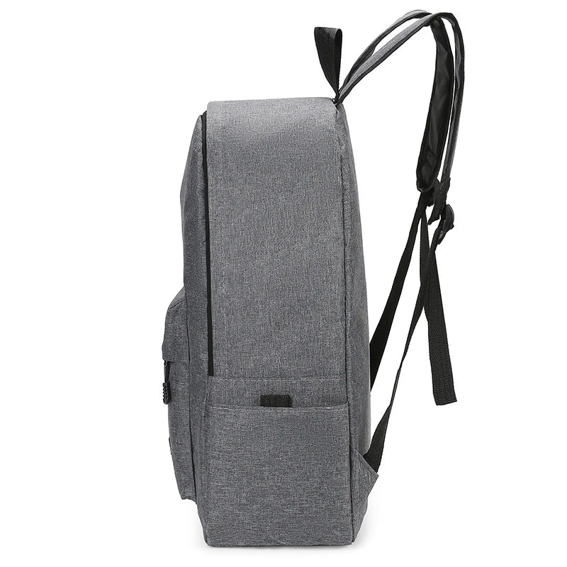 15 inches Versatile Backpack Trendy Washable Oxford Cloth Computer Bag Black Grey Blue Red School Student Backpack Unisex