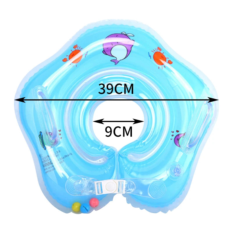 Inflatable Circle Toy Swimming Pool Baby Neck Swimming Ring Tube Baby Float Ring Infant Newborn Bathing Hammock Toy for Ki