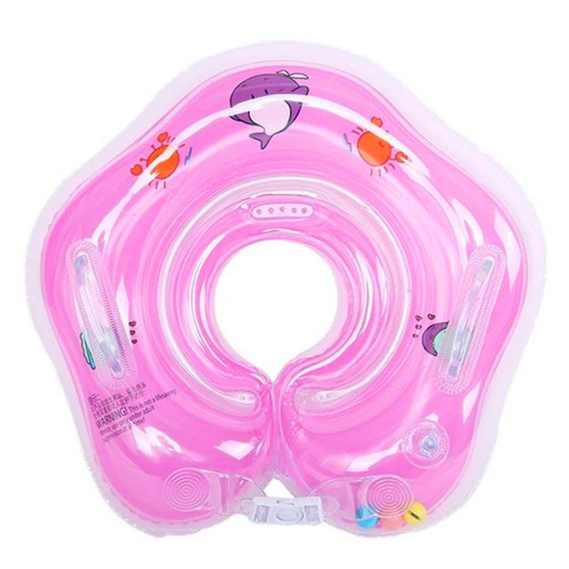 Inflatable Circle Toy Swimming Pool Baby Neck Swimming Ring Tube Baby Float Ring Infant Newborn Bathing Hammock Toy for Ki
