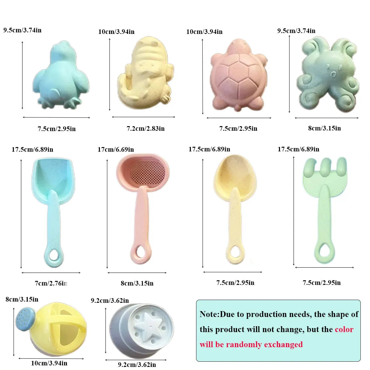 1/11 PCS Beach Toys for Kids Sand Toys Set for Toddlers Sandbox Toys with Bucket Shovel Rake Set Summer Outdoor Children Gift