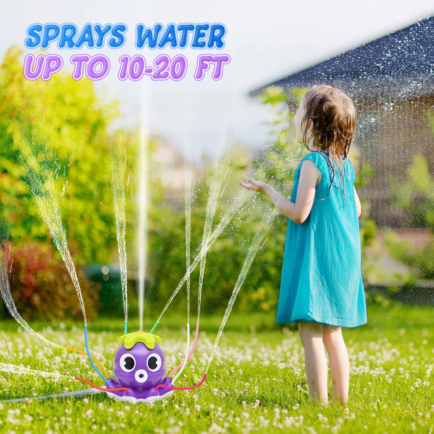 Summer Water Toy Sprinkler Rotating Spray Outdoor Games for Kids Garden Octopus Backyard Yard Cartoon Splash Baby Bath Toys Gift