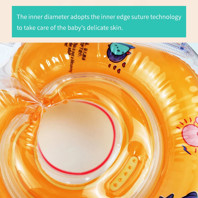 Inflatable Circle Toy Swimming Pool Baby Neck Swimming Ring Tube Baby Float Ring Infant Newborn Bathing Hammock Toy for Ki